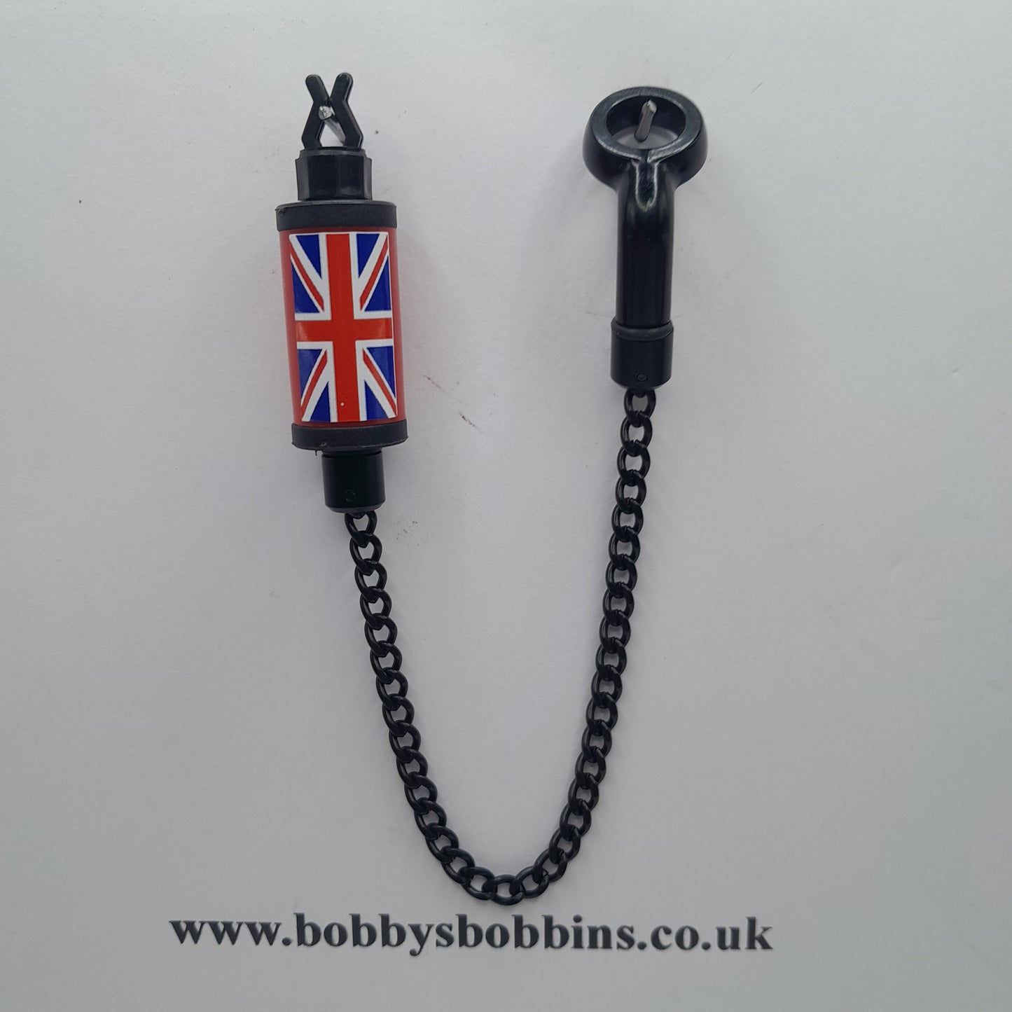 Union Jack England Flag UK Bobby's Bobbin, Available In Various Colours With Isotope Lot And Black Chain
