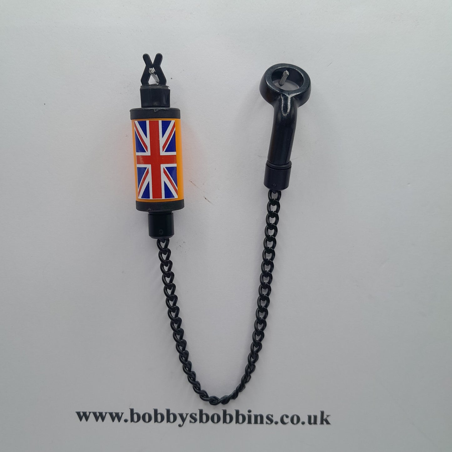 Union Jack England Flag UK Bobby's Bobbin, Available In Various Colours With Isotope Lot And Black Chain