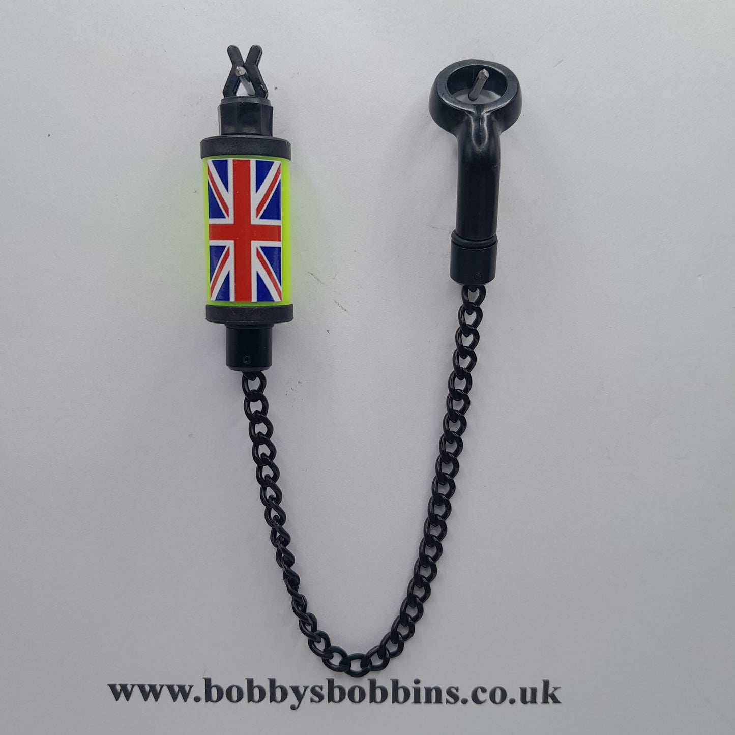 Union Jack England Flag UK Bobby's Bobbin, Available In Various Colours With Isotope Lot And Black Chain