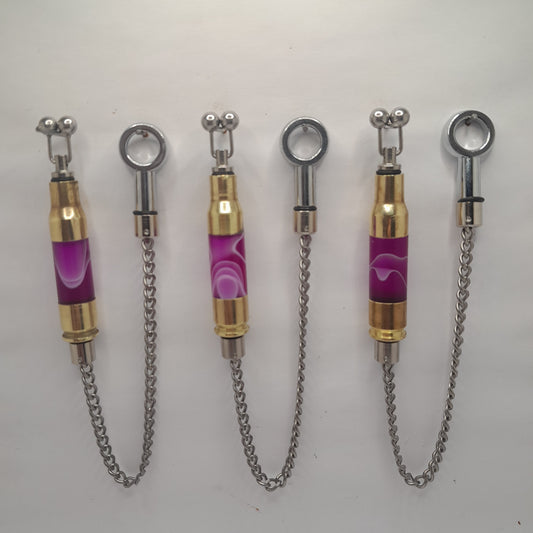 Set Of 3 Bullet Marbled Fluro Purple Bobbins Ref A27/27