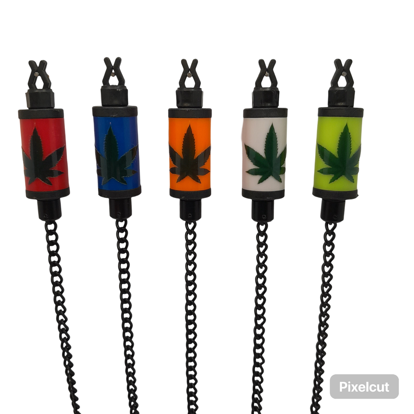 Cannabis Weed Logo Bobby's Bobbin, Available In Various Colours With Isotope Lot And Black Chain
