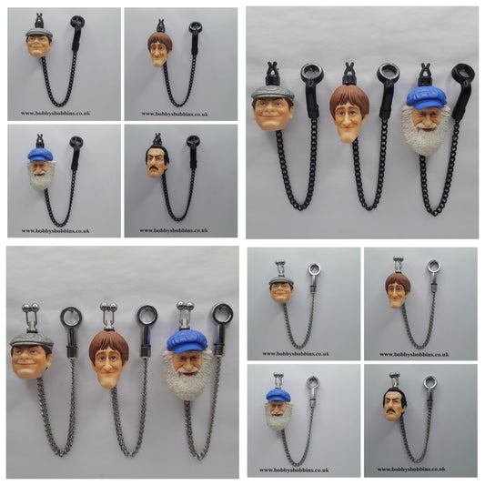 Only Fools And Horses Bobbin Heads (Type 1)  Delboy, Del boy, Rodney, Uncle Albert And Boycie. With Stainless Or Black Chains