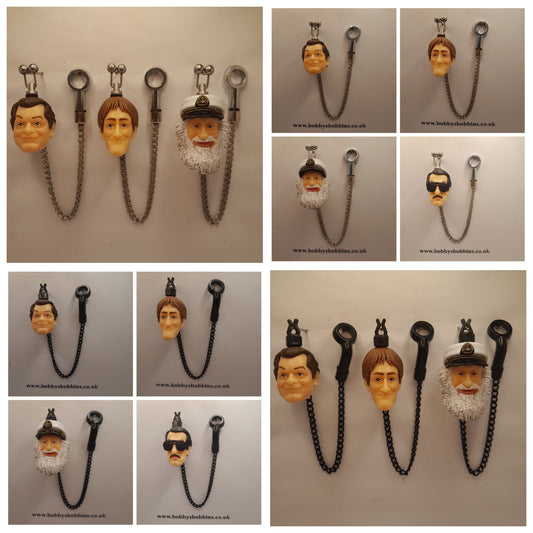 Only Fools And Horses Bobbin Heads (Type 2)  Delboy, Del boy, Rodney, Uncle Albert And Boycie. With Stainless Or Black Chains