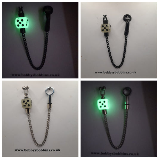 Glow In The Dice Bobby's Bobbin With Black Chain 16mm
