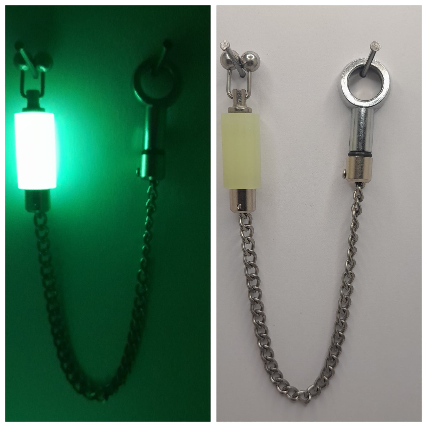 Slim Glow In The Dark Bobby's Bobbin With Black Or Stainless Chain Available In Three Lengths