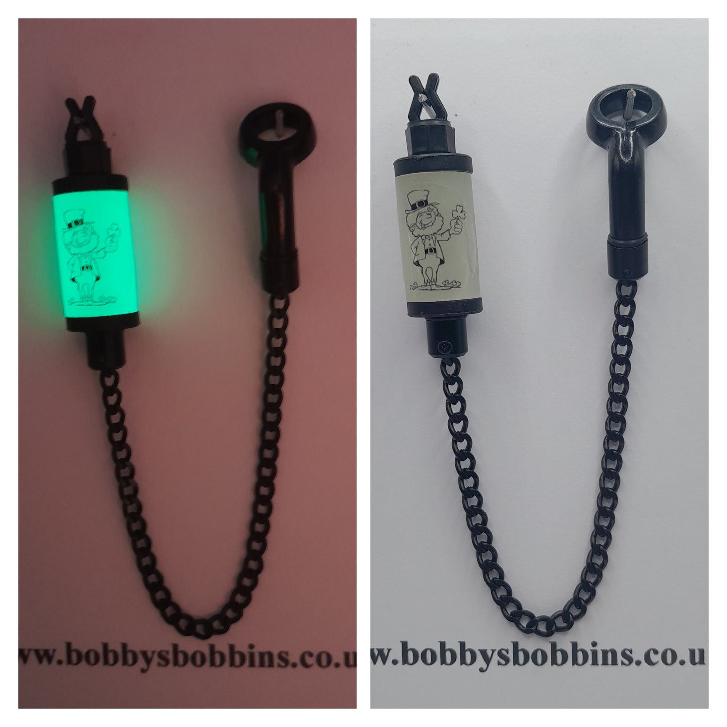 Glow In The Dark Leprechaun Bobby's Bobbin With Black Chain