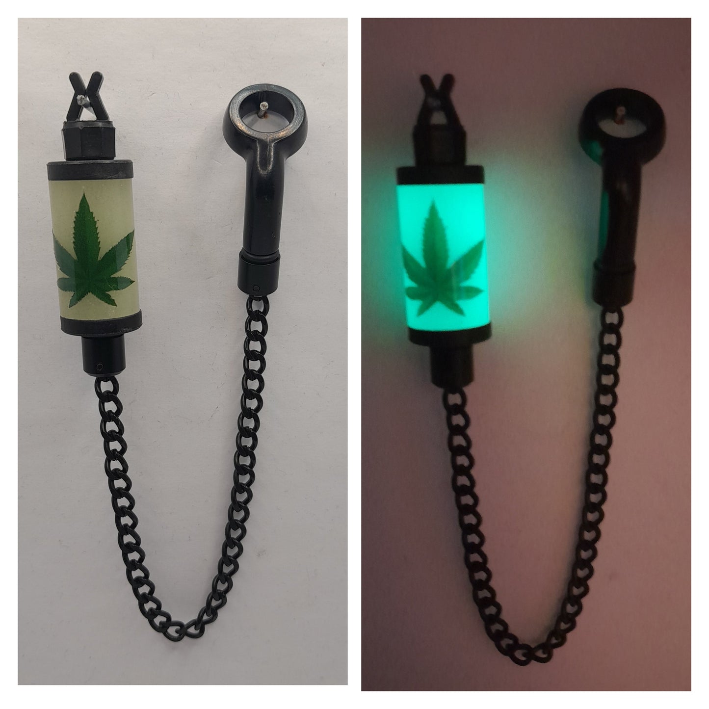 Cannabis Weed Logo Bobby's Bobbin, Available In Various Colours With Isotope Lot And Black Chain