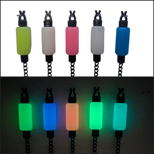 Coloured Glow In The Dark Bobby's Bobbin With Black Or Stainless Chain Available In Five Colours