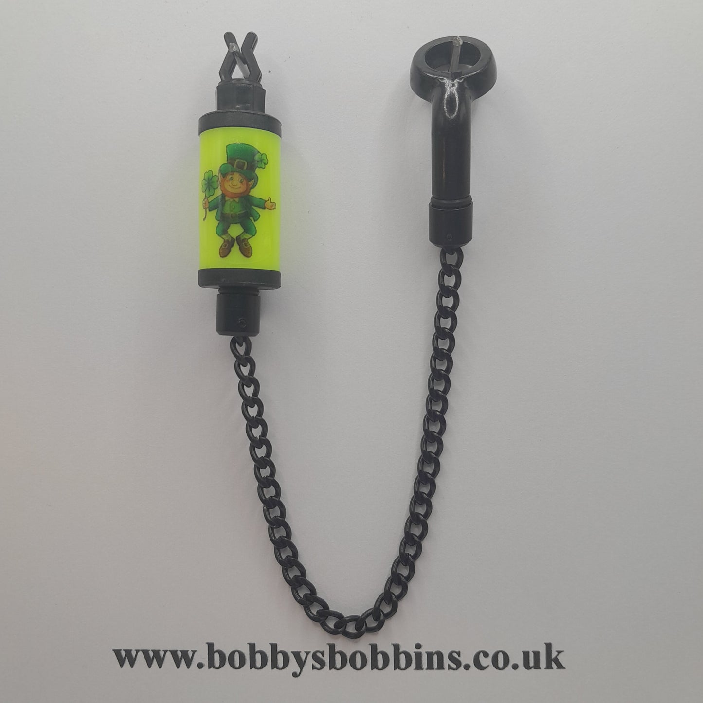 Leprechaun Bobby's Bobbin, Available In Various Colours With Isotope Lot And Black Chain